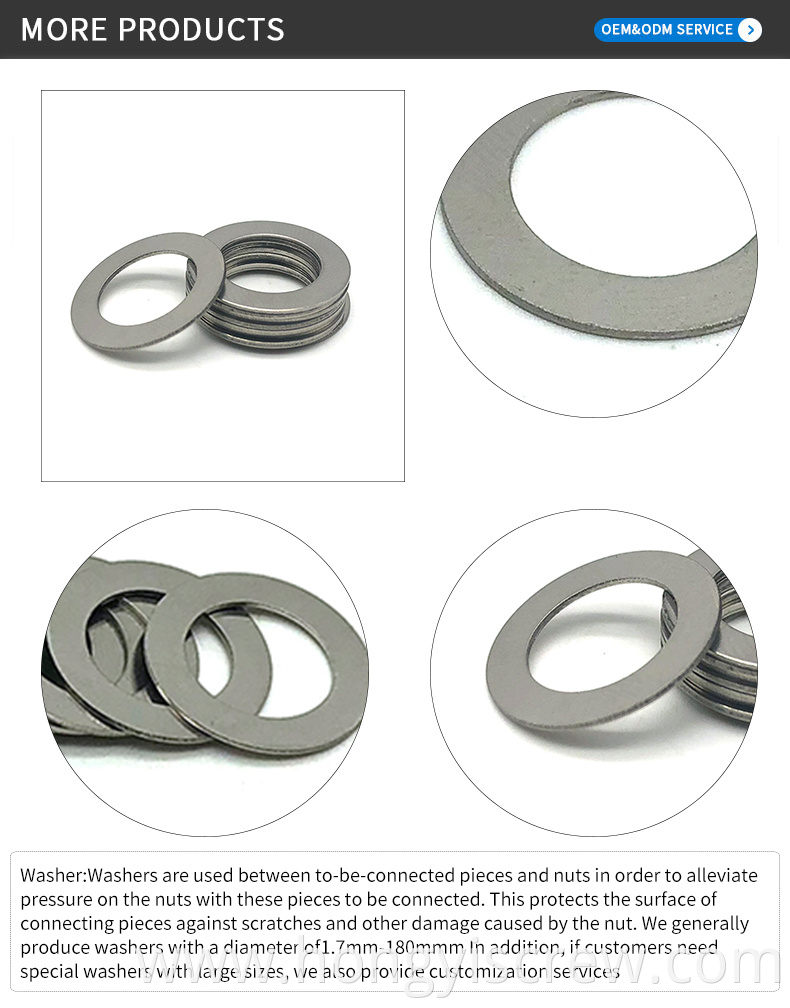 Customized 0.5mm thickness Shim Flat Washer Stainless Steel m10 m16